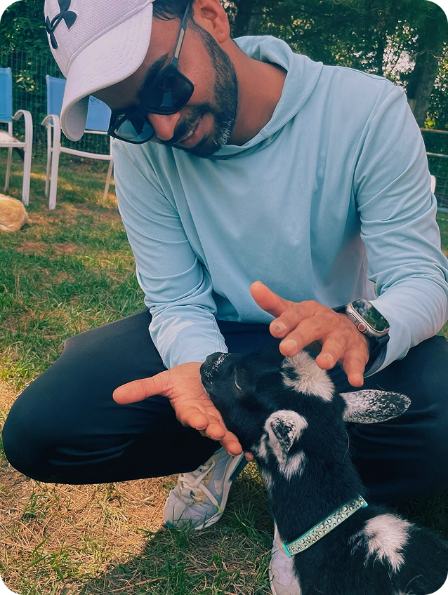 Portrait: saying hello to a new friend