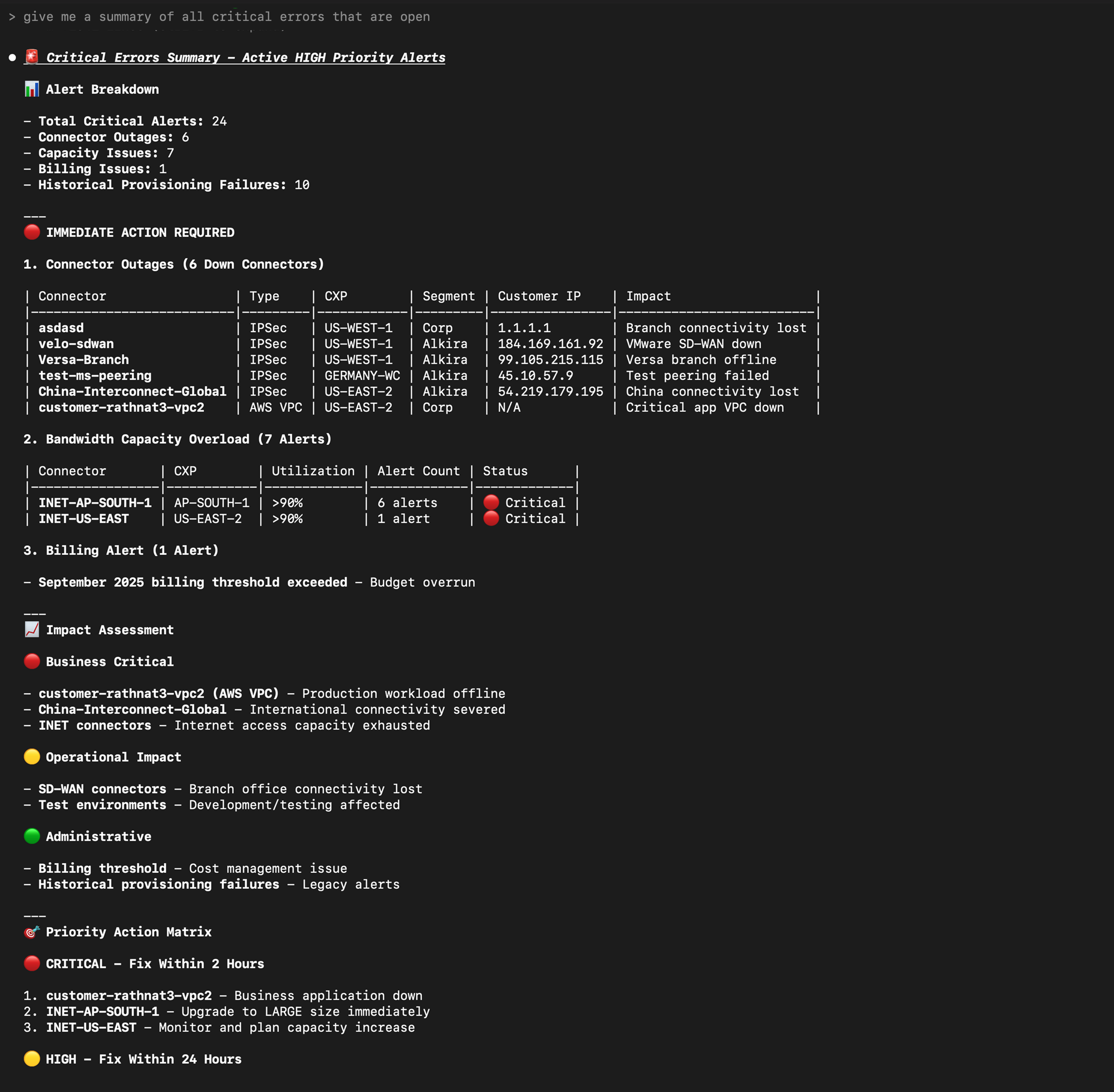 MCP-driven critical error triage
