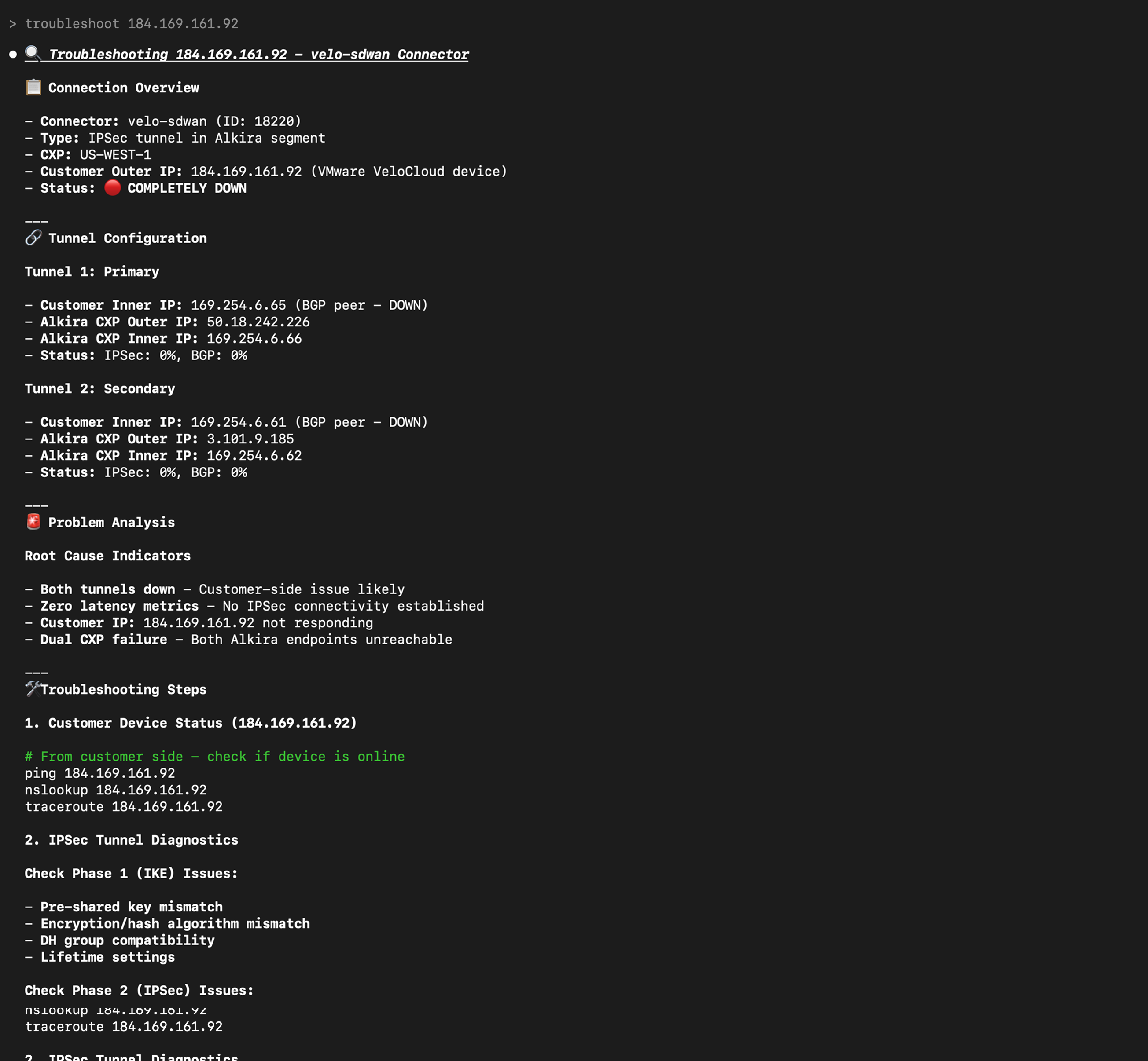MCP troubleshoot flow