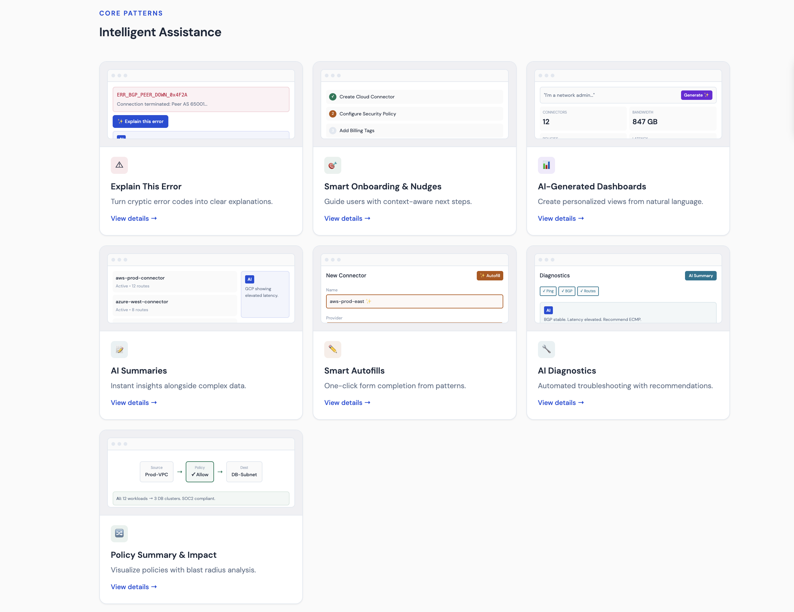 Core AI UX patterns